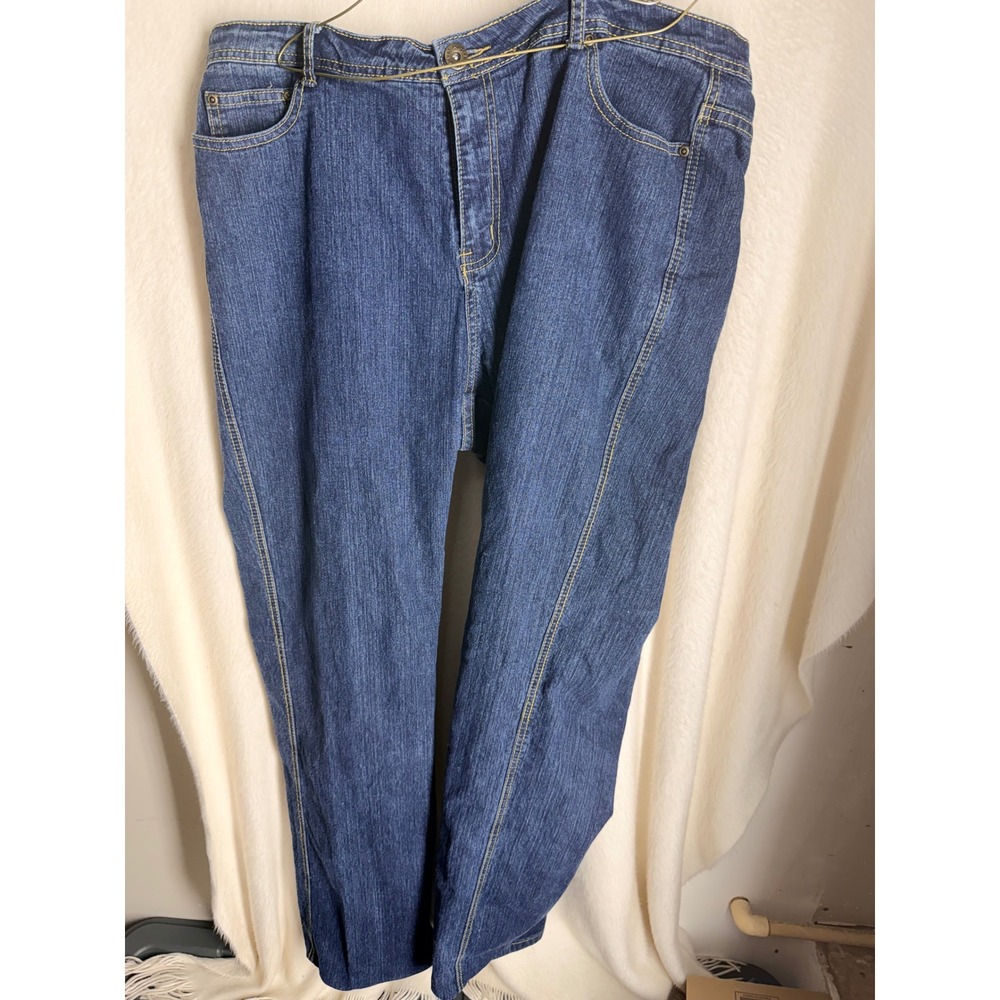 Ashley Stewart Women Blue Straight Leg Stretch Denim Jeans Size 18 XX4292T